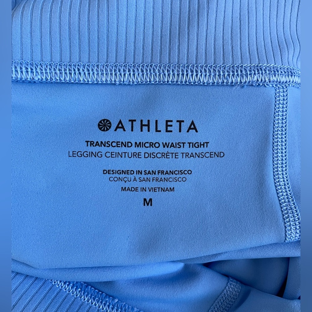 Athleta Transcend High Rise Micro Waist Legging - Cornflower Blue - Yoga Tights - Picture 4 of 6